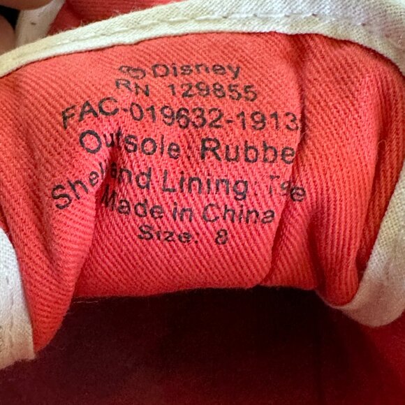 DISNEY Mickey Mouse All Over Canvas Shoes Women's Sz 8 Shoes Low White Sneakers - Picture 10 of 10